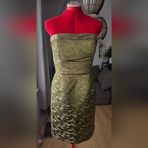Vintage Brocade Dragonfly Fitted Dress